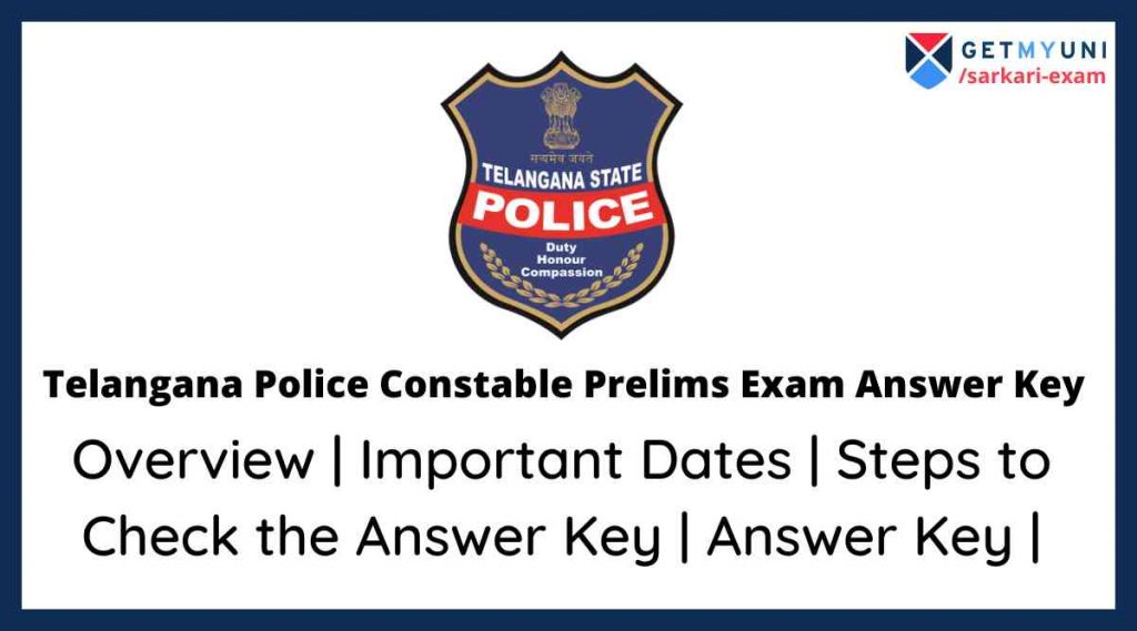 Telengana Police Constable Prelims Exam Answer Key 2022