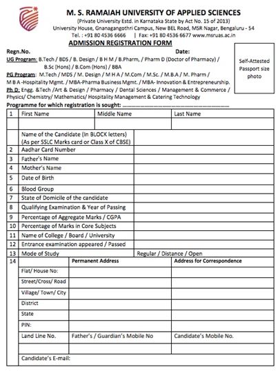 MS Ramaiah University Of Applied Sciences, [MSRUAS] Bangalore ...