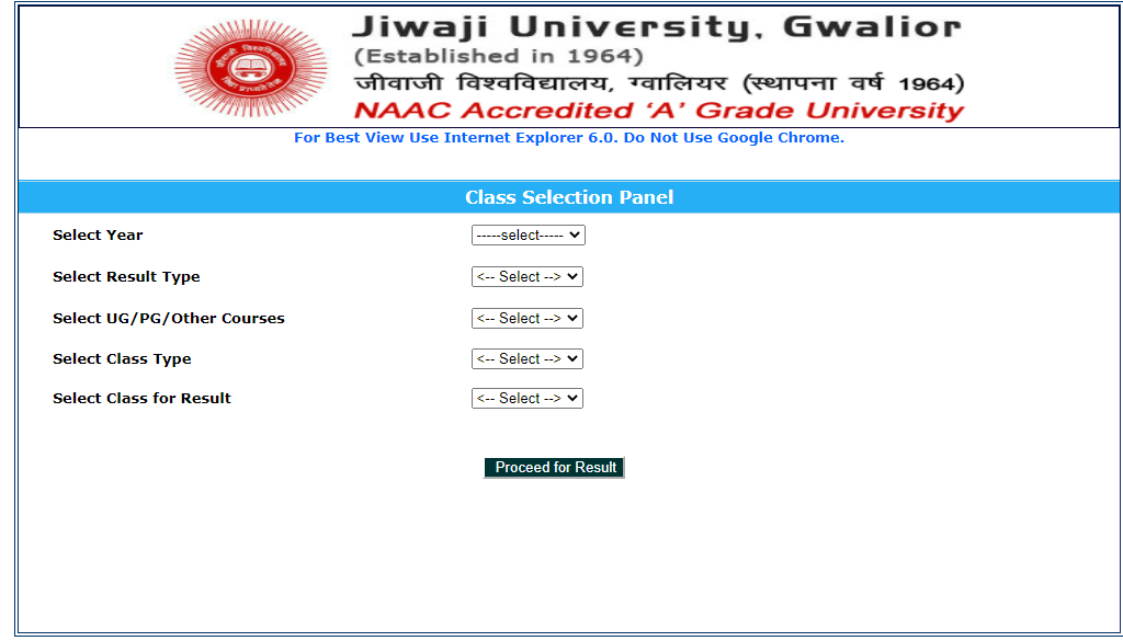 Jiwaji University Result 2022 (OUT): Check UG & PG Results