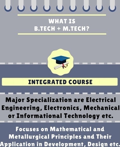 Bachelor Of Technology [B.Tech] + Master Of Technology [M.Tech] Course ...