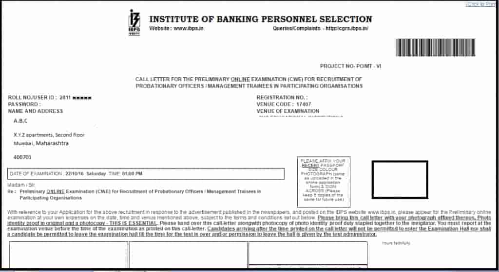 IBPS PO Admit Card 2021 (Out): Hall Ticket Download Link