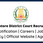 Coimbatore District Court Recruitment