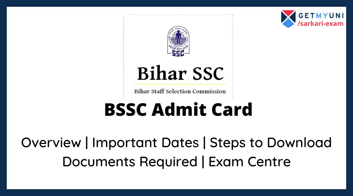 BSSC Admit Card 2022: Download Hall Ticket @bssc.bihar.gov.in