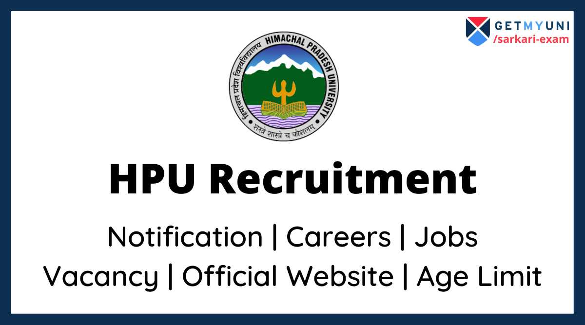 HPU Recruitment 2022 Notification, Apply Online, Vacancy, Jobs