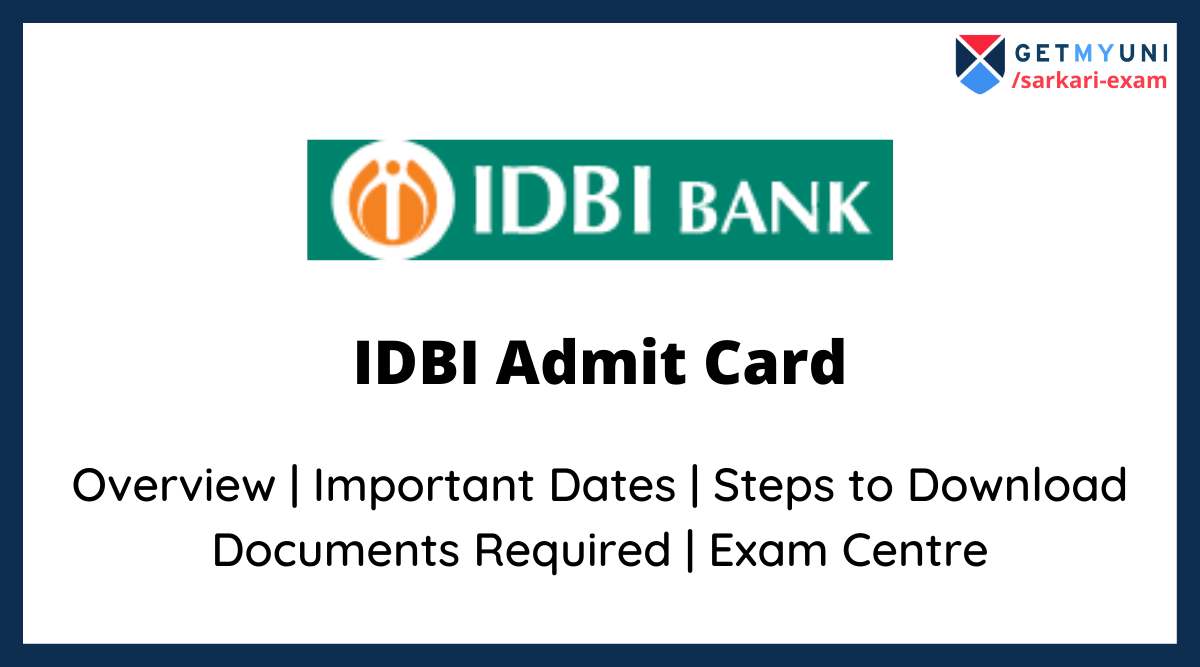 IDBI Executive Admit Card 2022 Download Exam Hall Ticket, Exam Date