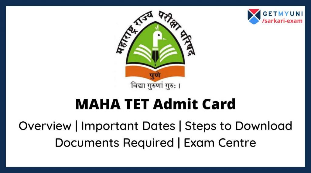 MAHA TET Admit Card 2022: Mahatet Exam Date, Website