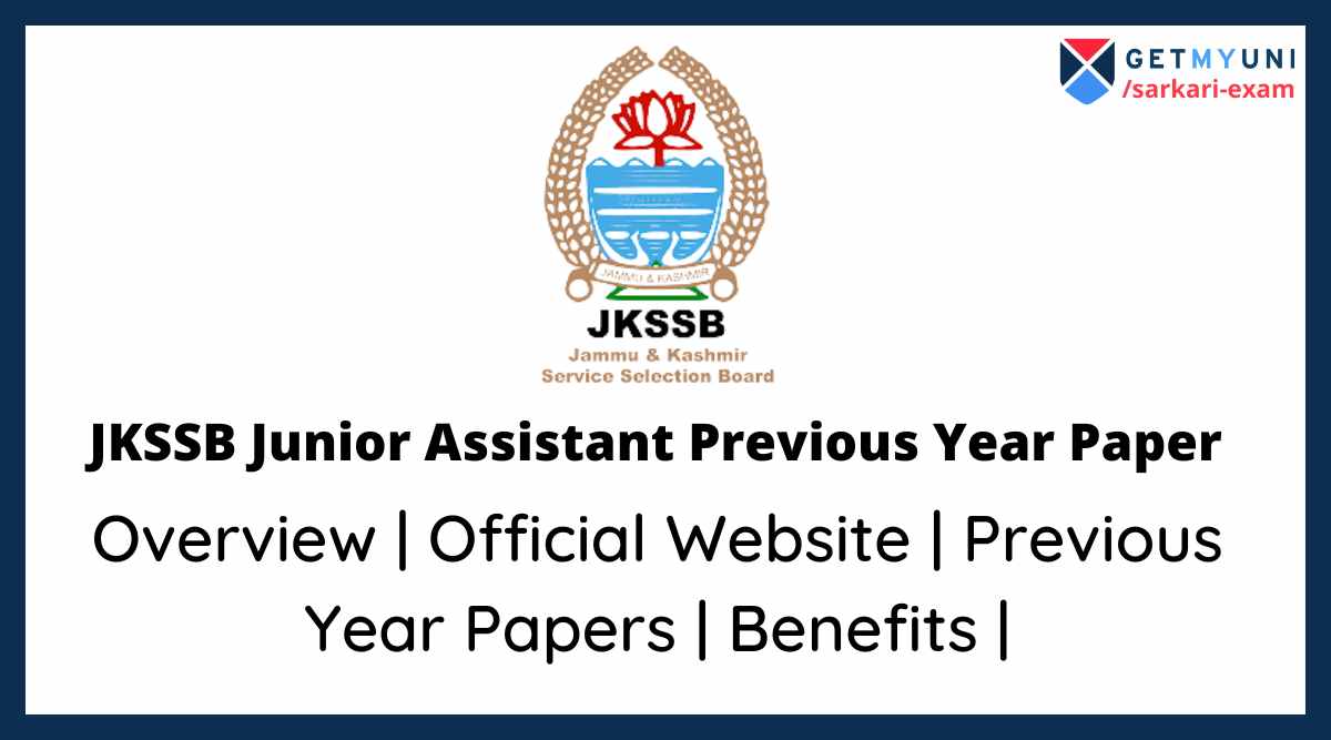 JKSSB Junior Assistant Previous Papers 2022: Download PDF