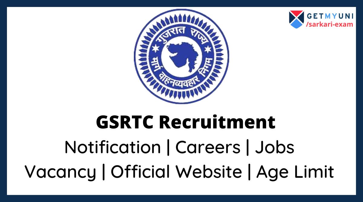 GSRTC Recruitment 2022 Apply Online www.gsrtc.in, Login