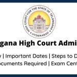 Telangana High Court Admit Card